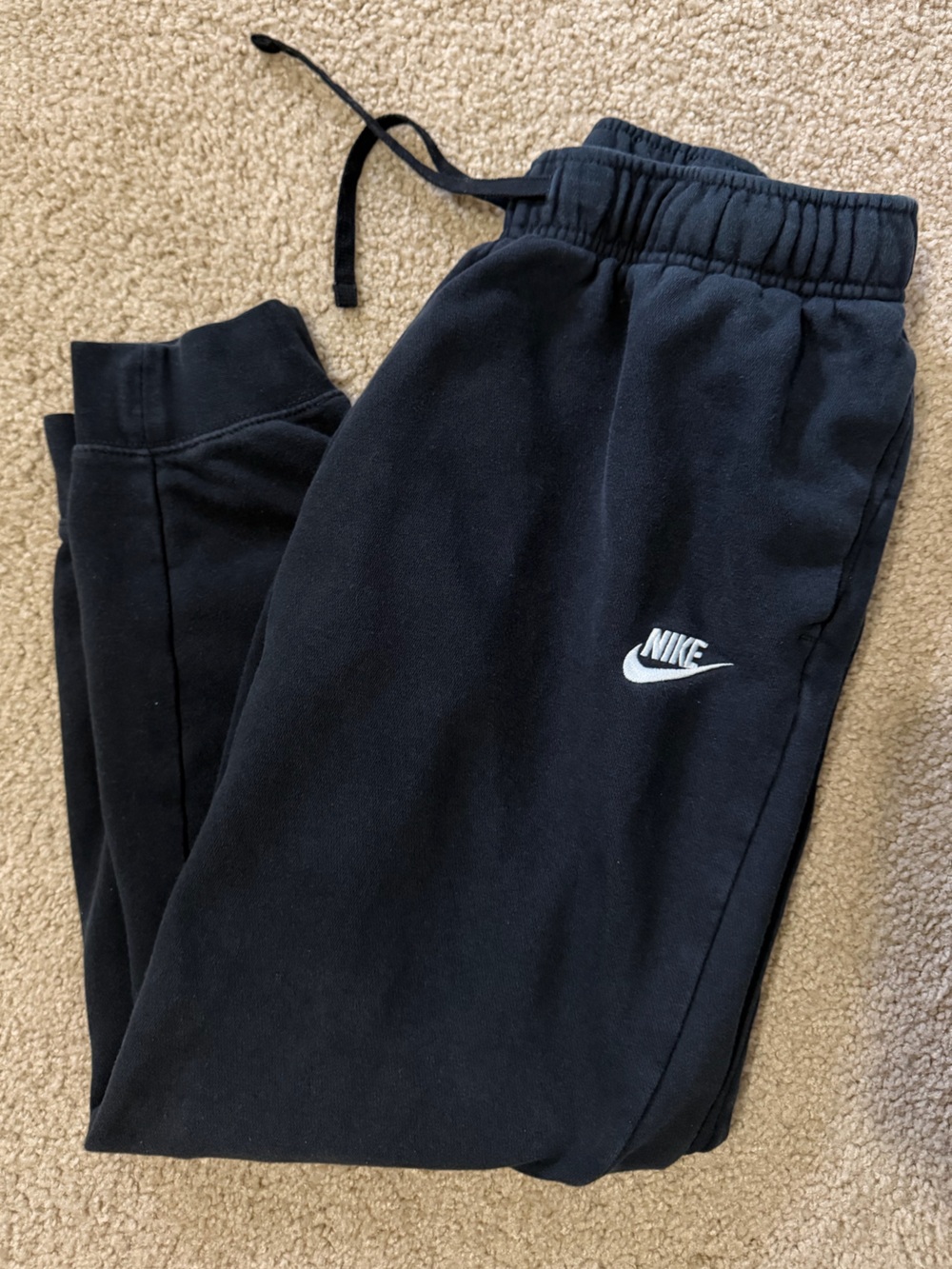 Nike Women Black Fleece Jogger Bottoms